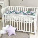 Protectie laterala patut bebe menta-violet (5)